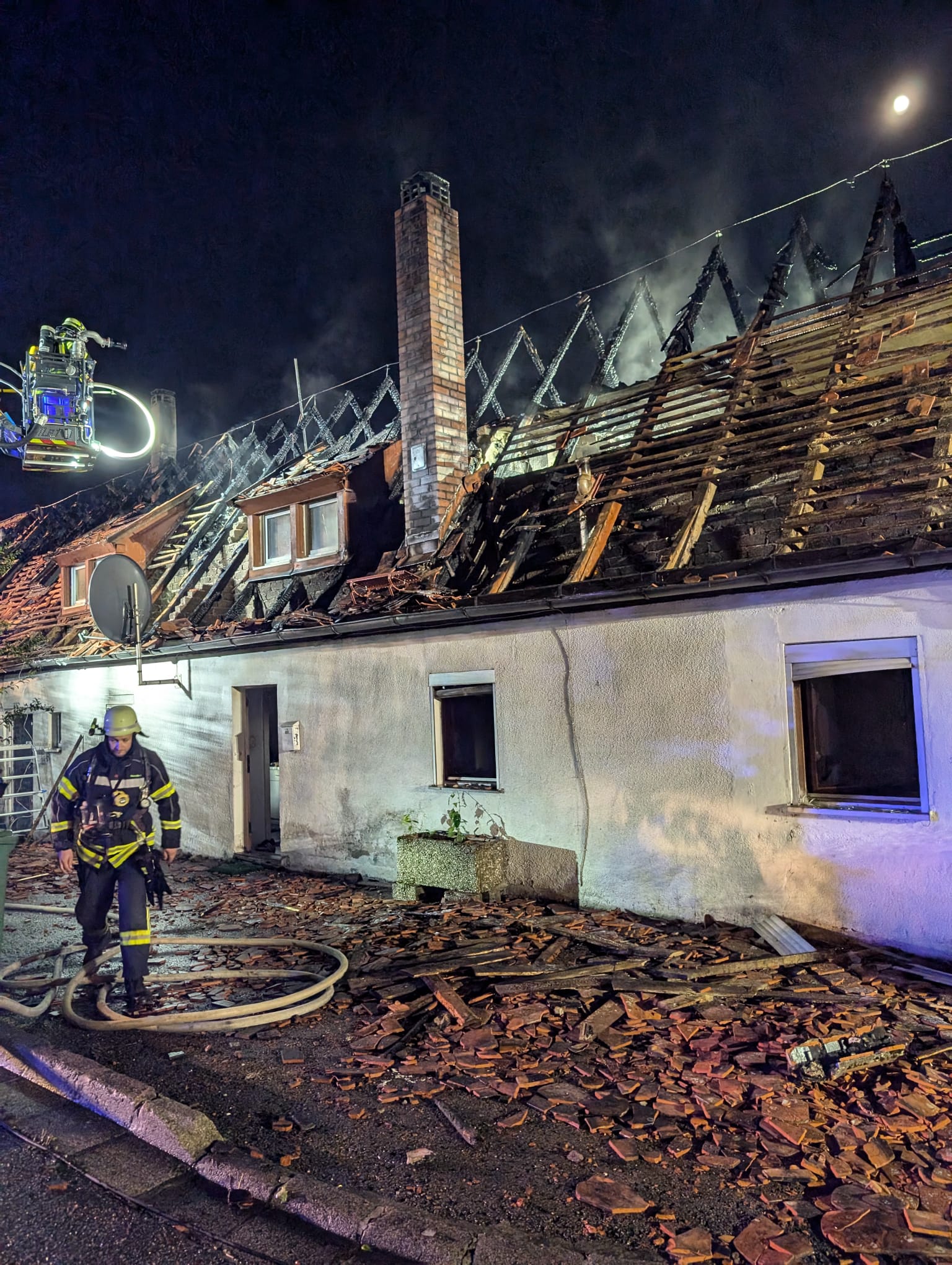 Einsatzfoto Dachstuhlbrand 