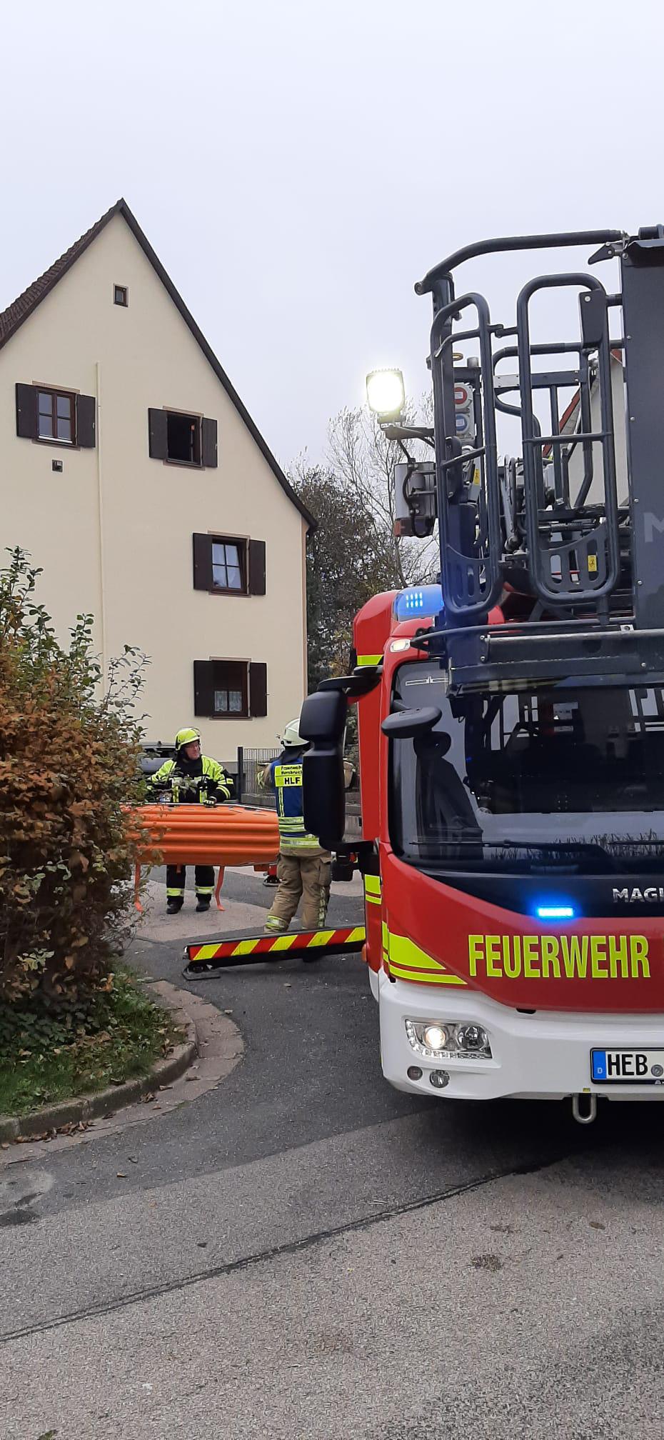 Einsatzfoto Rettung über Drehleiter 